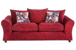 HOME New Clara Large Fabric Sofa - Red